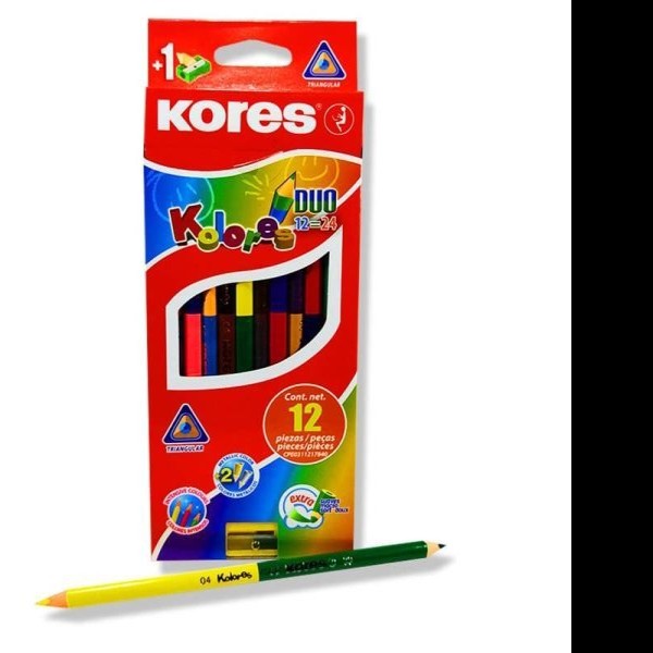 COLORES ESTUCHE C12X24 L. KORES TRIANG.